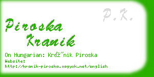 piroska kranik business card